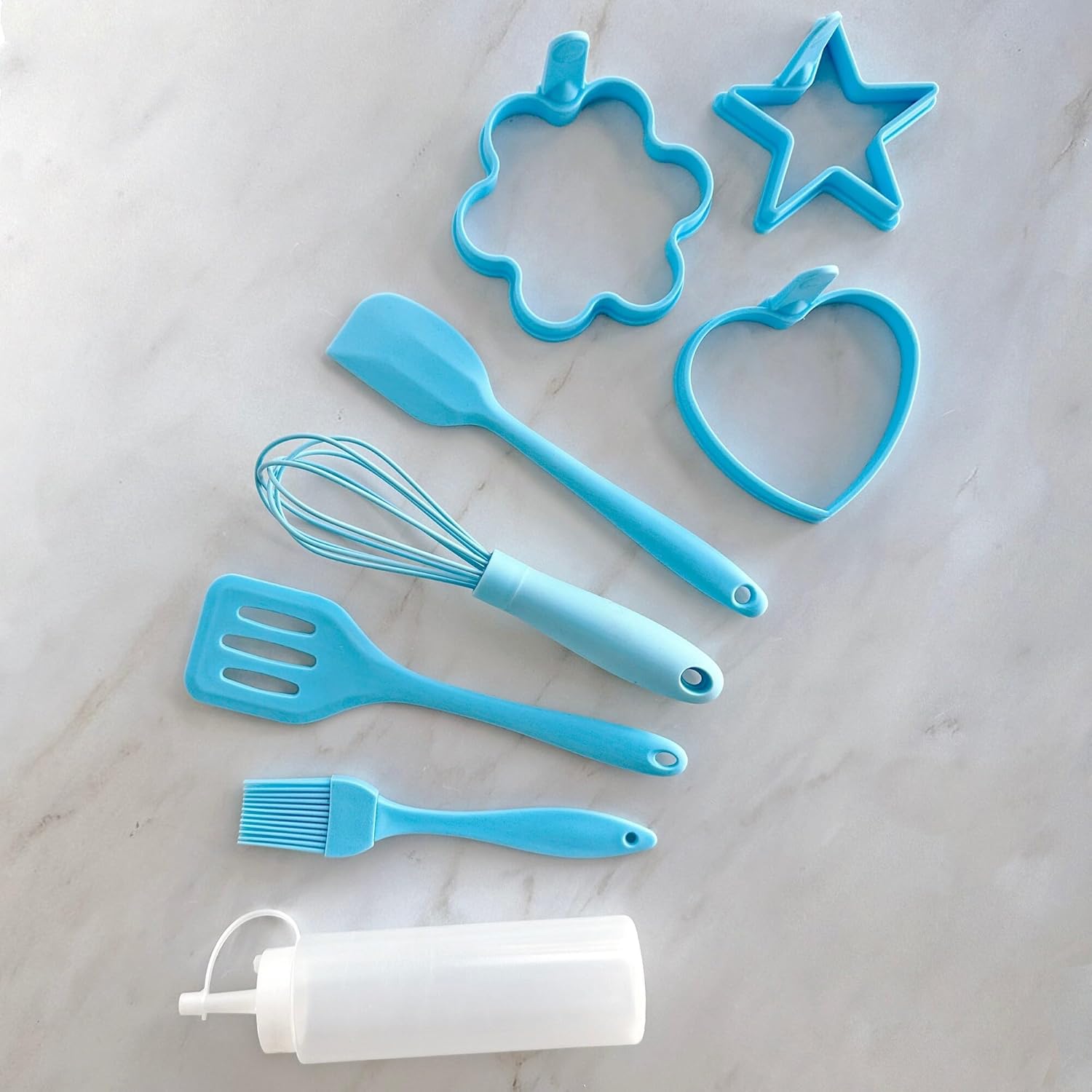 R&M International Junior 8 Piece Pancake Set with Daisy, Star, and Heart Shapes
