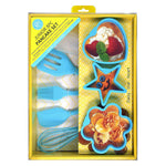 R&M International Junior 8 Piece Pancake Set with Daisy, Star, and Heart Shapes