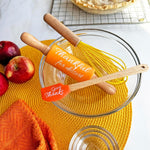 R&M International Festive Fall 3 Piece Mini Baking Set with Spatula, Rolling Pin, and Whisk