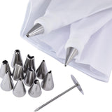 R&M International 17 Piece Icing Set with 12 Tips, Piping Bags, and 2 Couplers