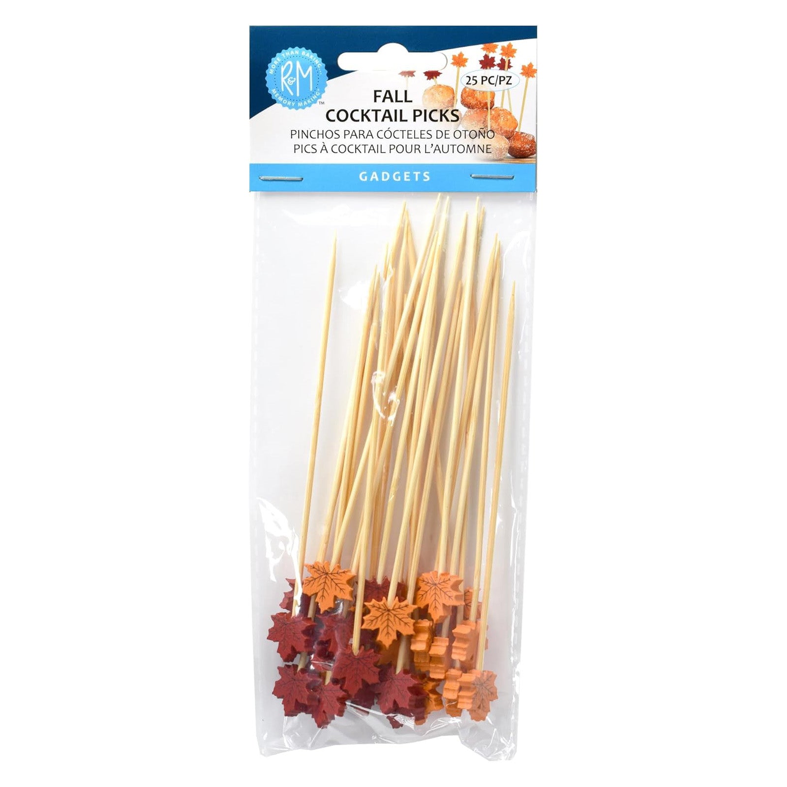 R&M International 5-Inch Fall Cocktail Picks 25-Pack