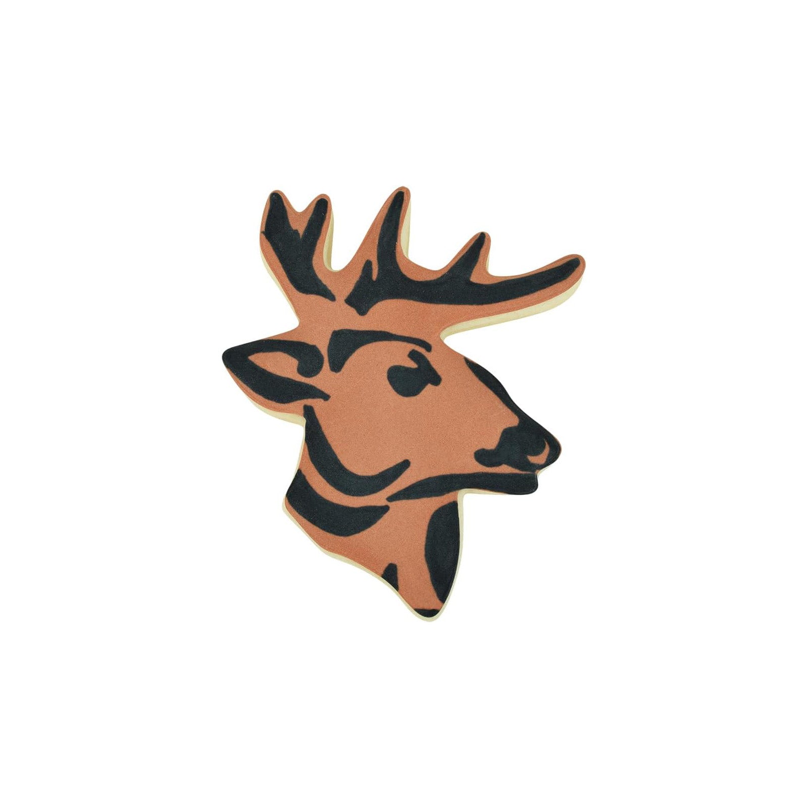 R&M International Polyresin Coated Deer Head 4-Inch Cookie Cutter, Orange
