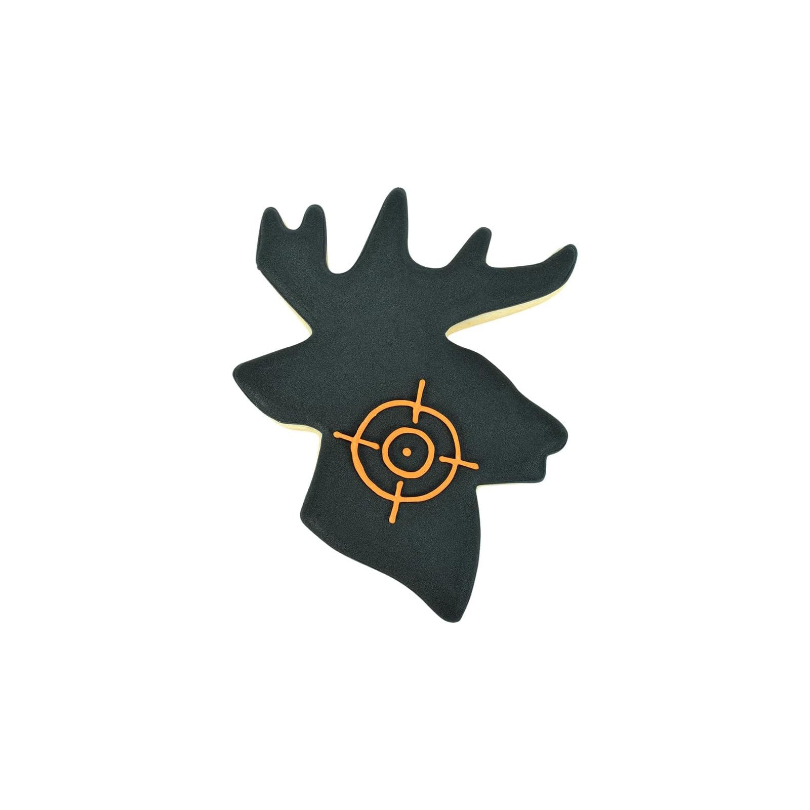 R&M International Polyresin Coated Deer Head 4-Inch Cookie Cutter, Orange