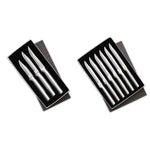Rada 3 Piece Paring Knives Galore Set & 6 Piece Steak Knife Set in Gift Box, Silver Handles