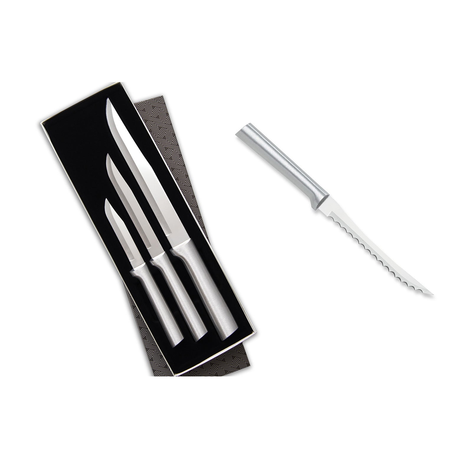 Rada 3 Piece Housewarming Knife Gift Set & 5-Inch Tomato Slicer Stainless Steel Serrated Blade