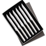 Rada 6 Piece Steak Knife Set in Gift Box, Silver Handles
