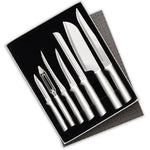 Rada 7 Piece Knife Starter Set with Gift Box, Silver Handles