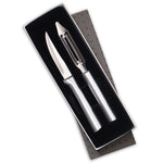 Rada 2-Piece Pare & Peel Knife Set with Gift Box, Silver Handles