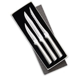 Rada 3 Piece Cooking Essentials Knife Set with Gift Box, Silver Handles