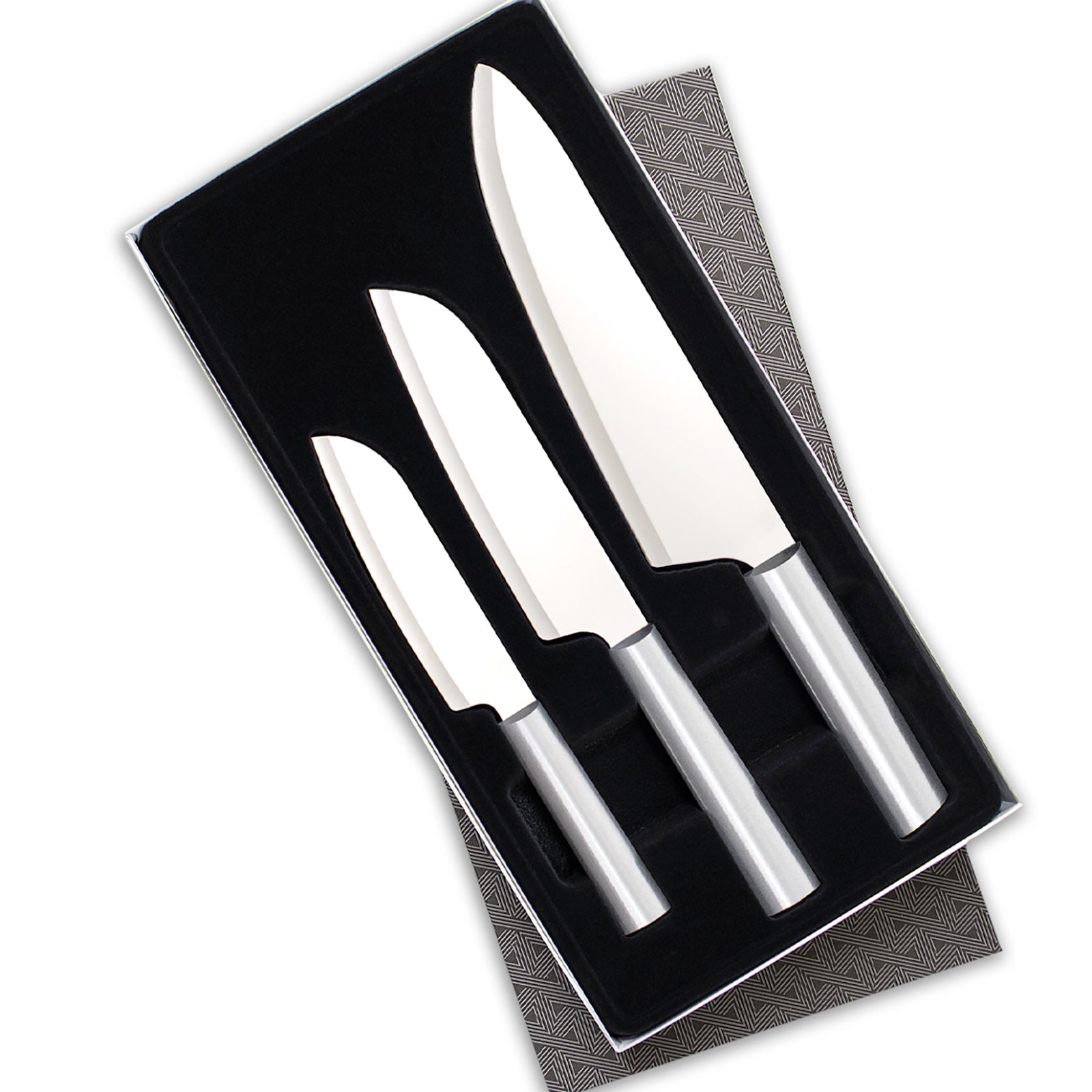 Rada 3 Piece Chef Select Knife Set, Silver Handles