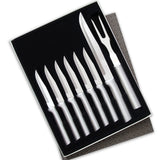 Rada 8 Piece Meat Lover's Set with Carving Set and Steak Knives, Silver Handles