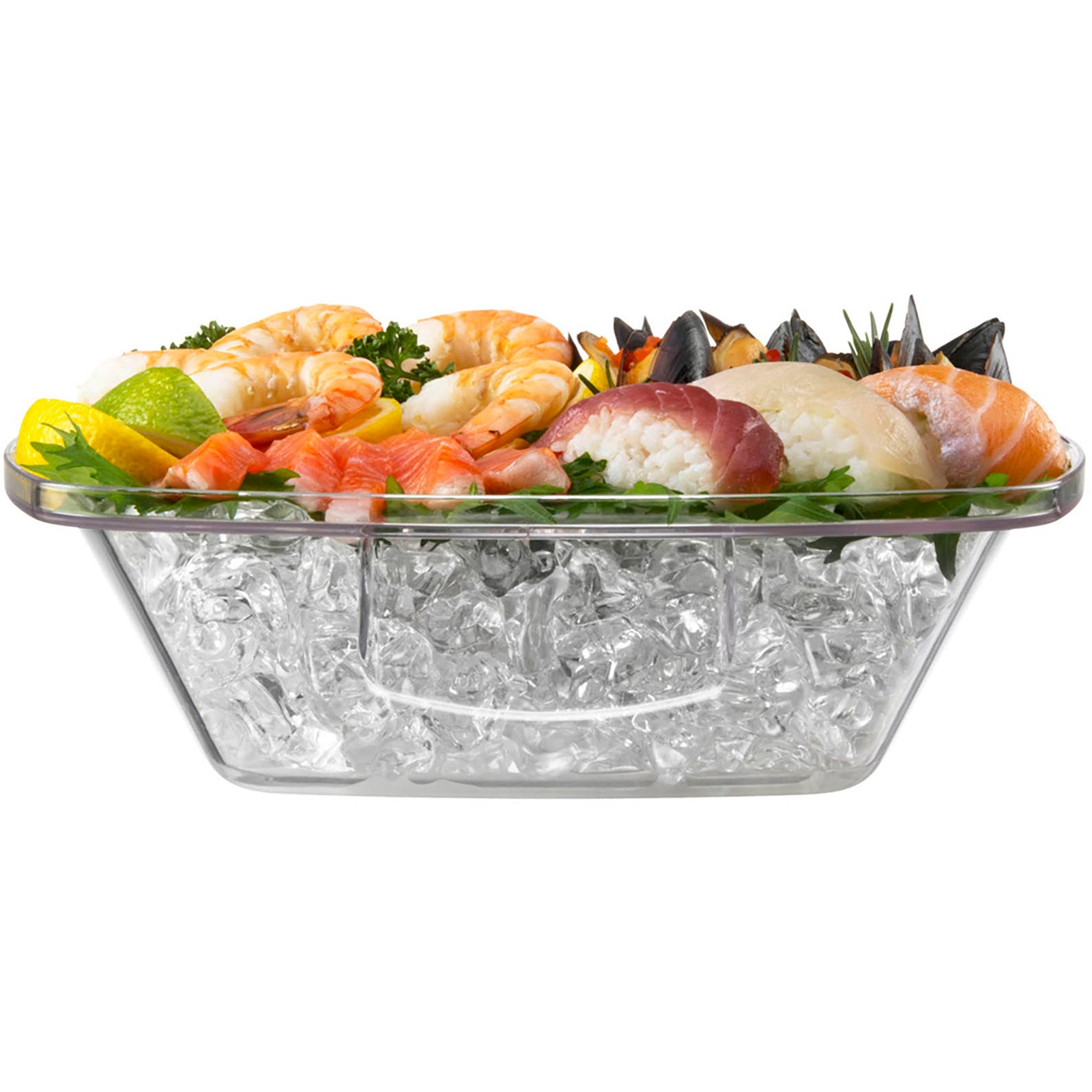 Prodyne Acrylic Flip Salad On Ice Bowl with Lid, Piece Set, 10-Inch