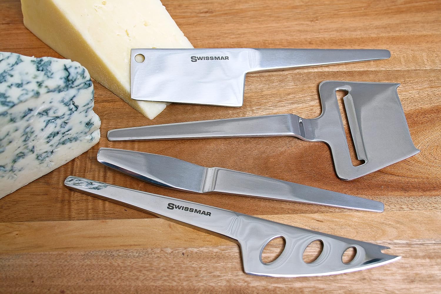 Swissmar 4 Piece Slim-Line Cheese Knife Set