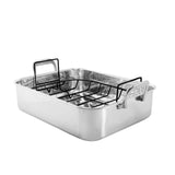 Chantal Stainless Steel Roasting Pan with Nonstick Rack, 15.5" x 12" x 4"