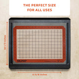 Silpat Premium Non-Stick Half Sheet Size Silicone Gridded Baking Mat, 11-5/8 x 16-1/2
