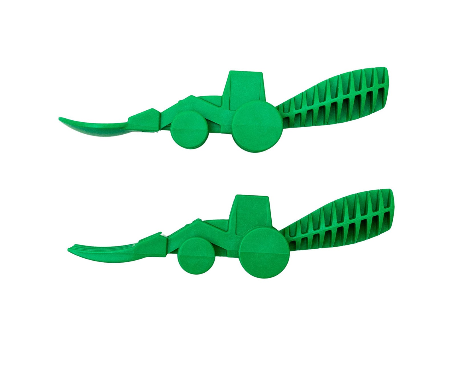 Constructive Eating Set of 2 Tractor Utensils for Kids and Toddlers, Green, 1 Pack