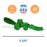 Constructive Eating Set of 2 Tractor Utensils for Kids and Toddlers, Green, 2 Pack