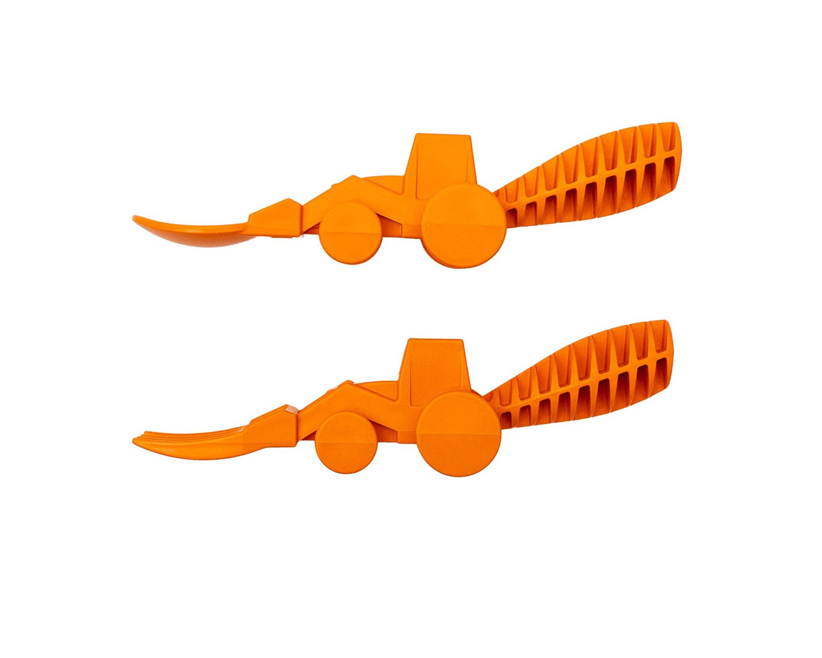 Constructive Eating Set of 2 Tractor Utensils for Kids and Toddlers, Orange, 1 Pack