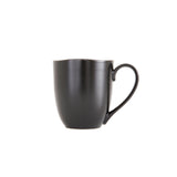 Fortessa Vitraluxe Dinnerware Heirloom Tapered Mug, 11.5 ounce, Set of 4, Charcoal