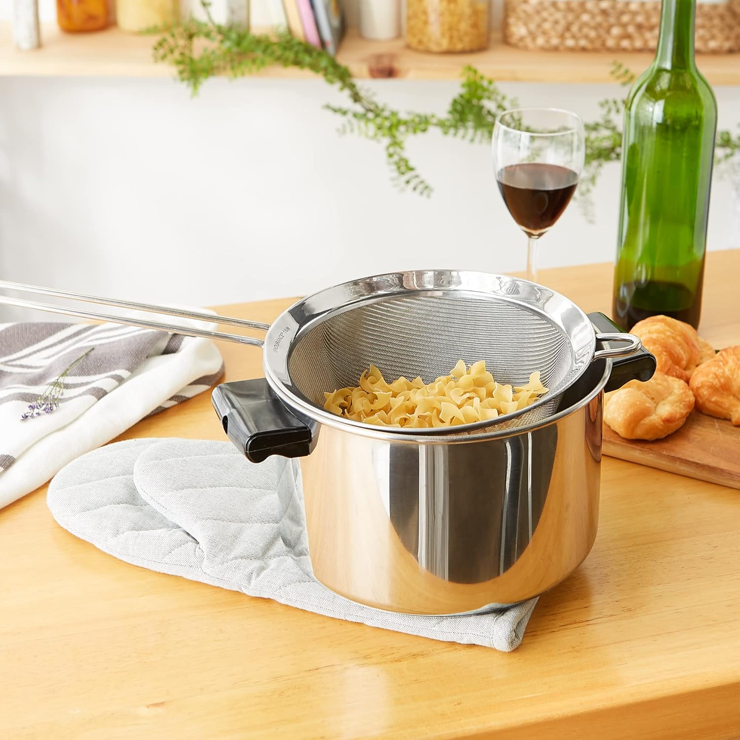RSVP Endurance 18/8 Stainless Steel Conical Strainer, 8 Inch