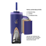 SUBZERO® CHILL’N 24 Ounce Imperial Tumbler with Straw and Handle, Copper Lined Stainless Steel, Vacuum Insulated