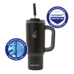 SUBZERO® CHILL’N 24 Ounce Caviar Tumbler with Straw and Handle, Copper Lined Stainless Steel, Vacuum Insulated