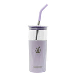 SUBZERO® Iced 22 Ounce Huckleberry Tumbler with Glass Inner and Straw, Copper Lined Stainless Steel, Vacuum Insulated