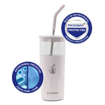 SUBZERO® Iced 22 Ounce Chai Tumbler with Glass Inner and Straw, Copper Lined Stainless Steel, Vacuum Insulated