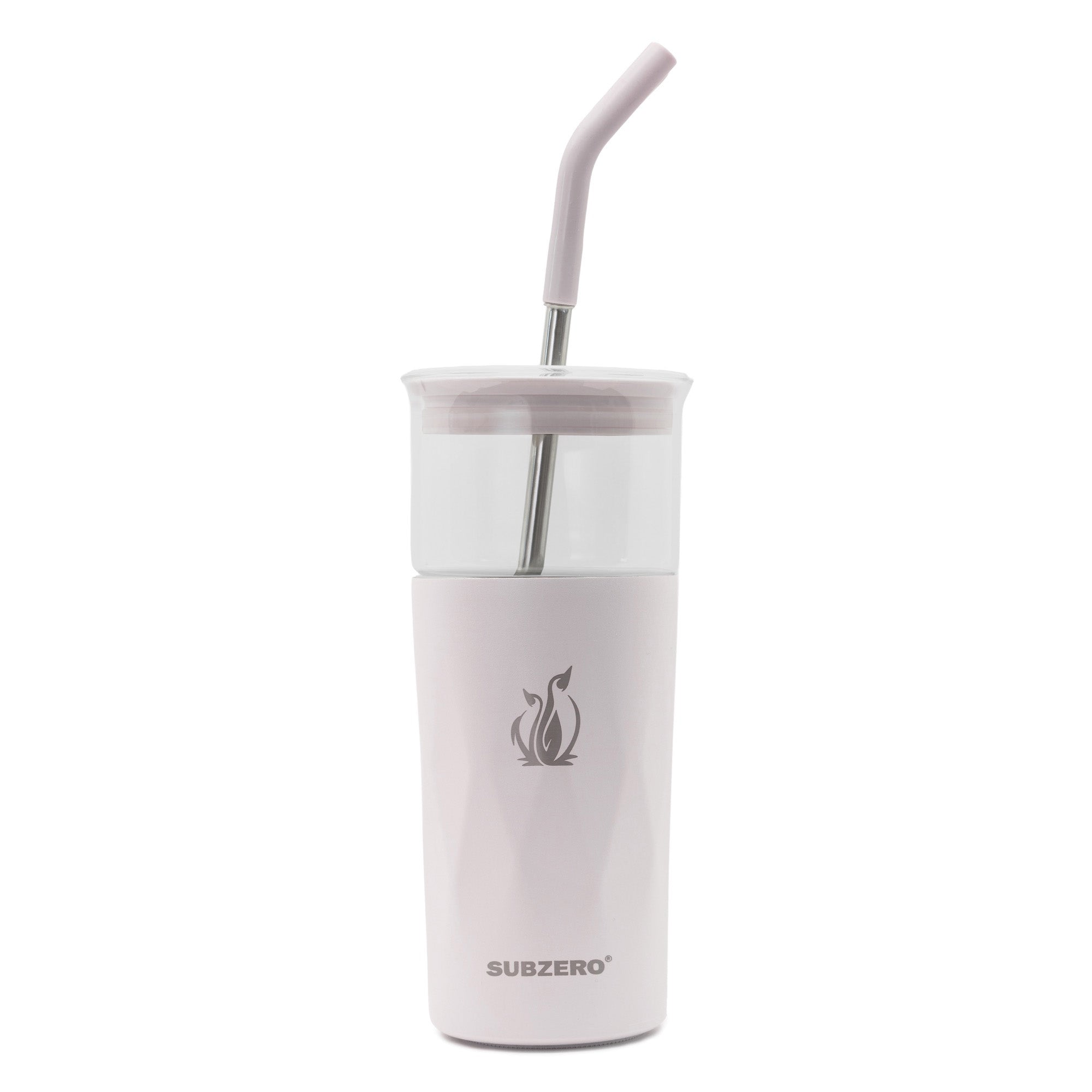 SUBZERO® Iced 22 Ounce Chai Tumbler with Glass Inner and Straw, Copper Lined Stainless Steel, Vacuum Insulated