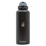 SUBZERO® DUO 64 Ounce Water Bottle with Straw and Flip Up Handle, Copper Lined Stainless Steel, Leak Proof