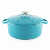 Chantal 3 Qt Round Cast Iron Dutch Oven, Sea Blue