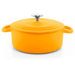 Chantal 3 Qt Round Cast Iron Dutch Oven, Marigold