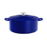 Chantal 5.6 Qt Round Cast Iron Dutch Oven, Cobalt Blue