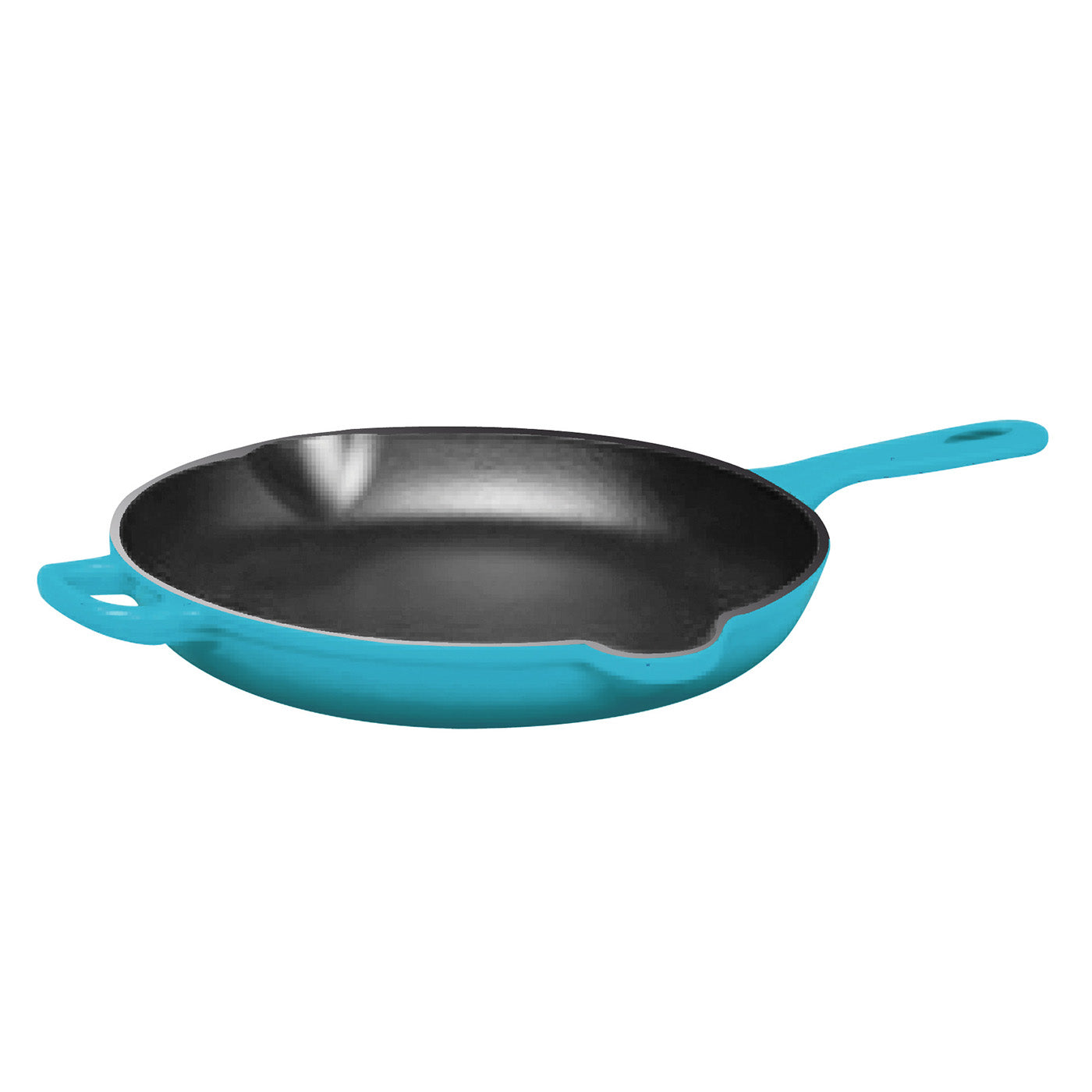 Chantal 10 inch Round Cast Iron Skillet, Sea Blue