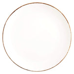 D&V Salt Serena Coupe Plate, 10.75-Inch, Set of 4, White