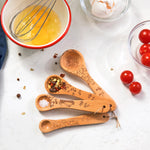 Talisman Designs Laser Etched Honey Bee Beechwood Measuring Spoons, Woodland Collection, Set of 4