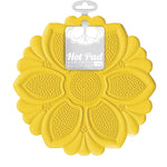 Talisman Designs Silicone Nonslip Grip Silicone Hot Pad & Trivet, Set of 1, Yellow