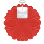 Talisman Designs Silicone Nonslip Grip Silicone Hot Pad & Trivet, Set of 1, Red