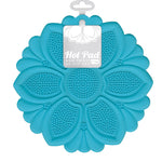 Talisman Designs Silicone Nonslip Grip Silicone Hot Pad & Trivet, Set of 1, Sky Blue
