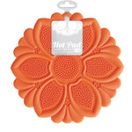 Talisman Designs Silicone Nonslip Grip Silicone Hot Pad & Trivet, Set of 1, Orange