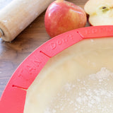 Talisman Designs Silicone Adjustable Pie Shield, 8 to 11.5 inches, Red