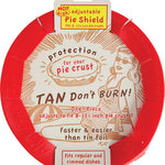 Talisman Designs Silicone Adjustable Pie Shield, 8 to 11.5 inches, Red