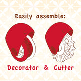 Talisman Designs Pastry Wheels Pie Crust Decorator & Cutter Set, Red