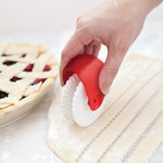Talisman Designs Pastry Wheel Pie Crust Cutter, Red