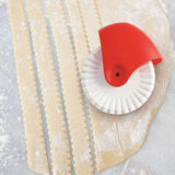 Talisman Designs Pastry Wheel Pie Crust Cutter, Red