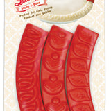 Talisman Designs Pie Crust Pastry Stamps and Embossers, Set of 3, Red