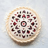 Talisman Designs Pie Top Cutter for 10 inch Pies, Mandala, Red