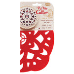 Talisman Designs Pie Top Cutter for 10 inch Pies, Mandala, Red