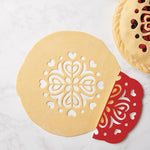Talisman Designs Pie Top Cutter for 10 inch Pies, Hearts, Red