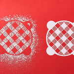 Talisman Designs Multi-Use Baking Stencils, Plaid Design, Set of 4 sizes, 3.5 inch, 5 inch, 8 inch, & 10 inch, White